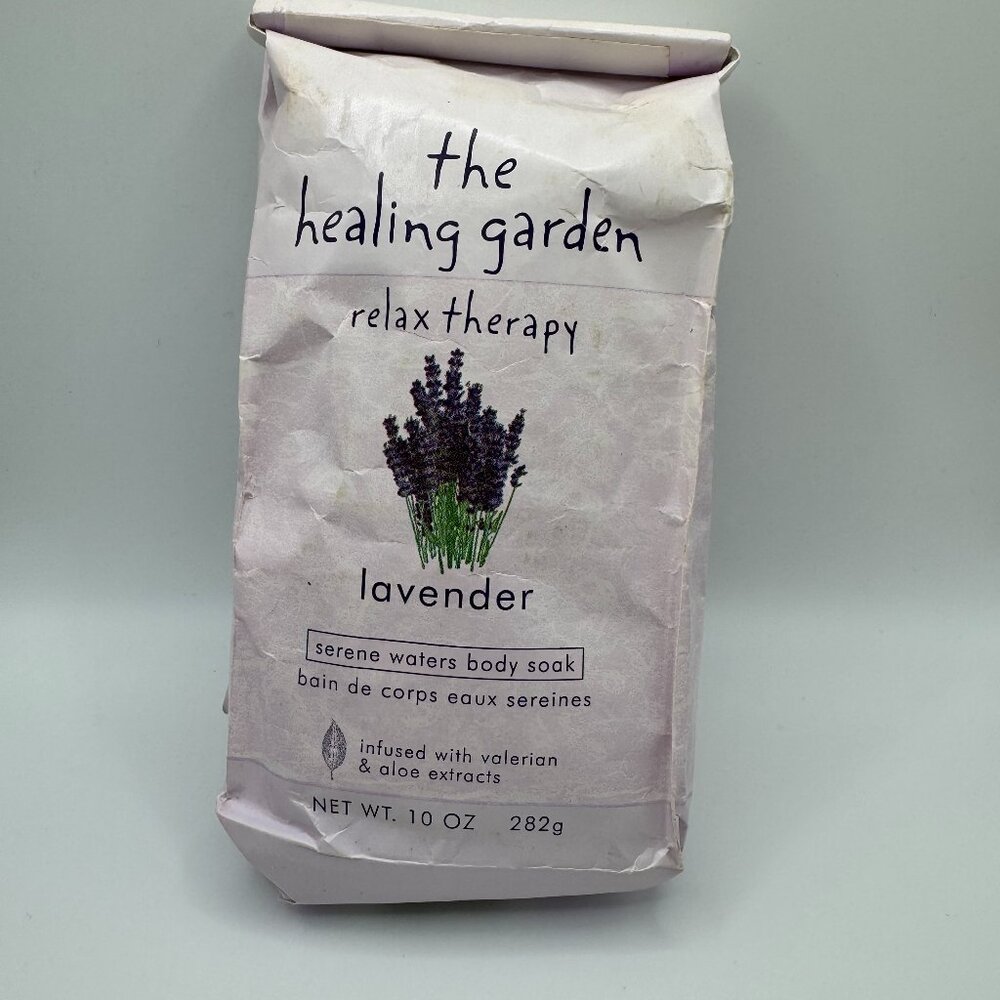 The Healing Garden Bath Soak Lavender Lavendertheraphy .10oz NEW